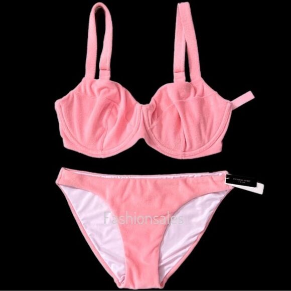 Victorias Secret Set Wicked Push Up without padding terry Bikini Top & Bottom